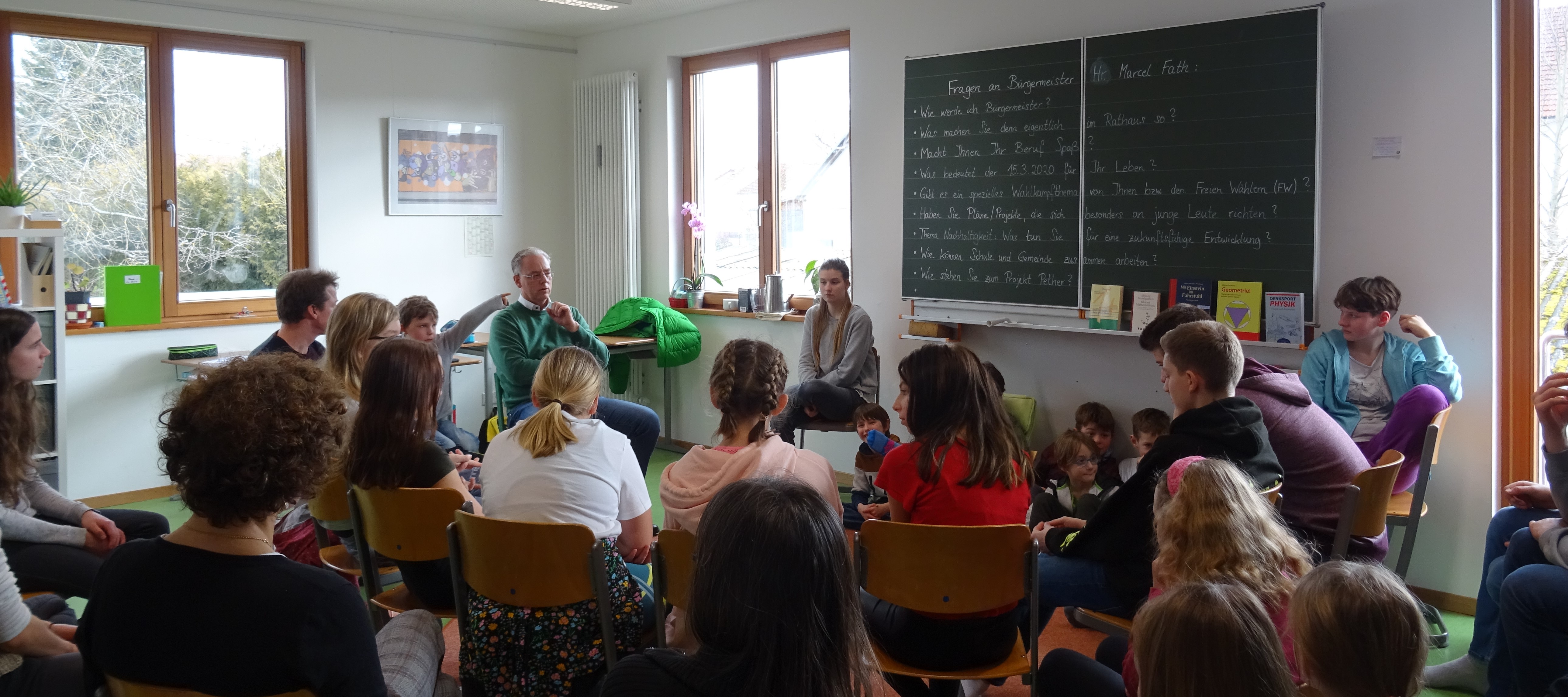 Bürgermeister Fath an der Aktiven Schule Petershausen