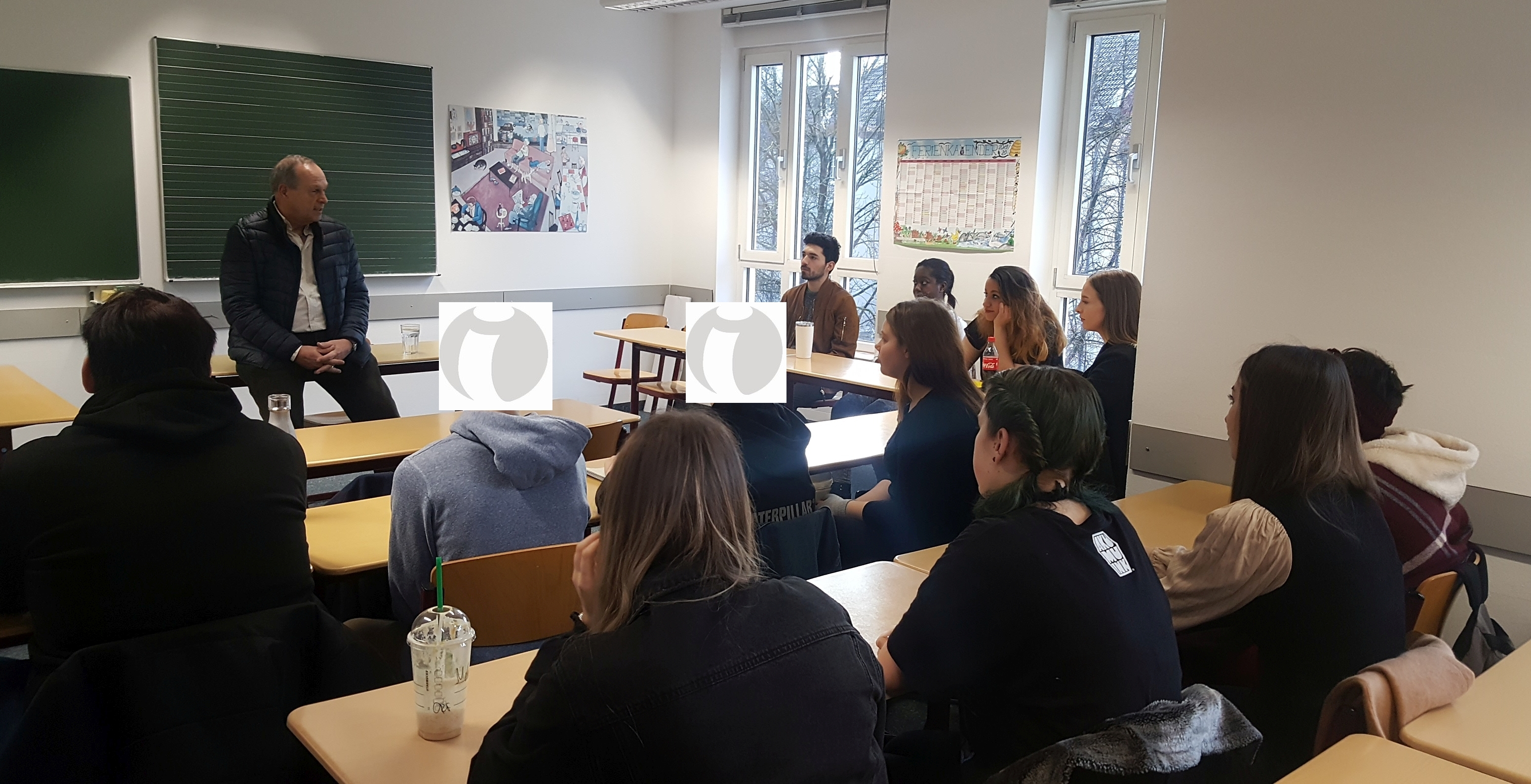 OB-Kandidat Hans-Peter Mehling (FW) an der inlingua Berufsfachschule München